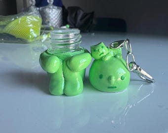 Smiski Clay Charm | Handmade Polymer Clay Stash Jar