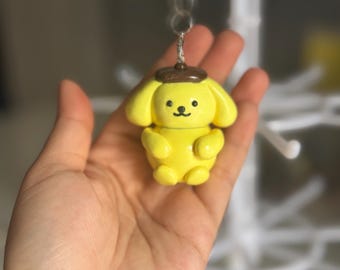 Kawaii Pudding Pup Stash Jar – Cute Yellow Dog Container with Lid.