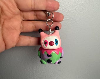Clown Polymer Clay Charm Stash Jar