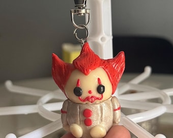 Horror Clown Stash Jar | Creepy Movie Inspired Storage | Spooky Keychain