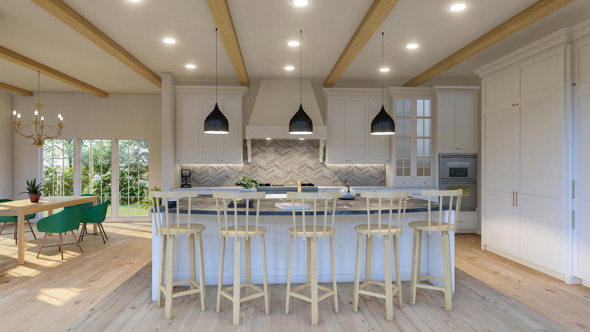 Kitchen Rendering Setup 3D Kitchen Design Rendering: Custom Layout Visualization (digital ...