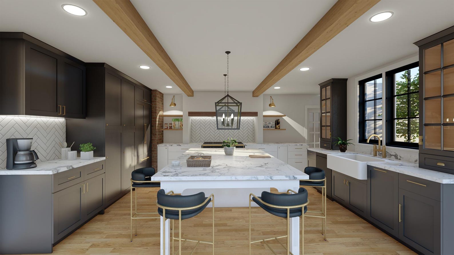 Kitchen Rendering Setup 3D Kitchen Design Rendering: Custom Layout Visualization (digital ...
