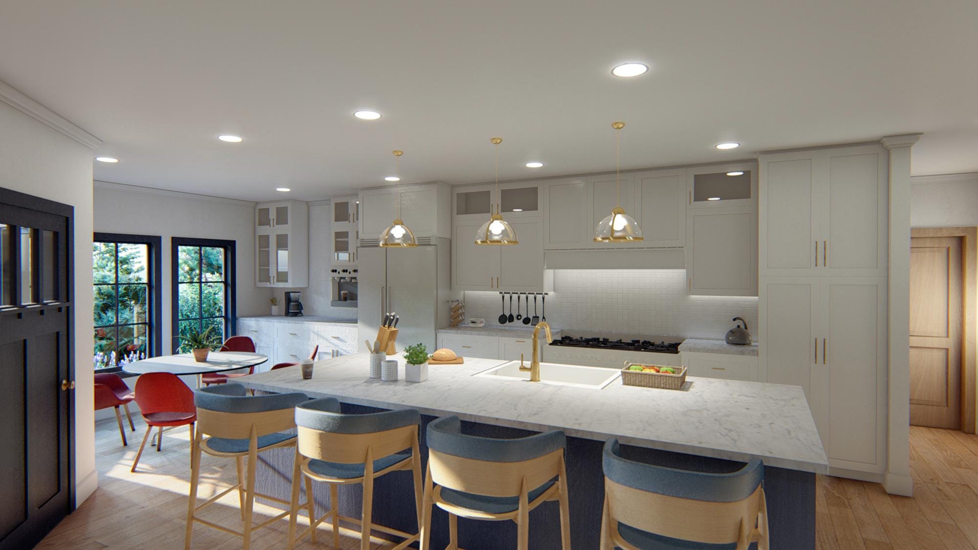 3D Kitchen Design Rendering: Custom Layout Visualization (digital ...
