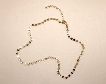 Small Disc Chain Necklace