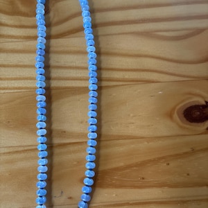 21.5” Blue Glass Bead Necklace