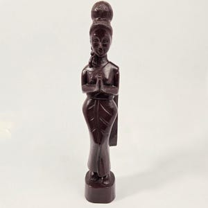 Thai Carved Sawasdee Lady Wood - Etsy