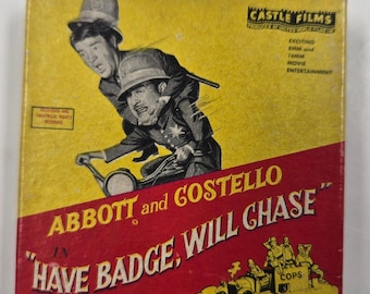 Abbott e Costello hanno il distintivo Will Chase Castle Films Film Super 8mm n. 850