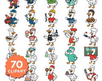 Silly Goose beroep SVG bundel gans grappige baan gelaagde SVG schattige gans clipart cartoon dierlijke SVG voor de Cricut T-shirt ontwerp