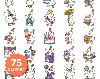 Silly Goose Birthday SVG Bundle, Funny Goose Birthday SVG, Birthday Party Shirt Design, png eps dxf Files, Cricut Cut File