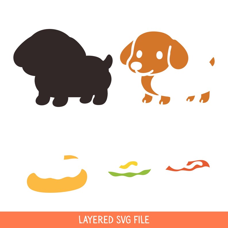 Cute Dog PNG SVG Clipart Bundle | Layered SVG Cutting File | Cute Puppy ...