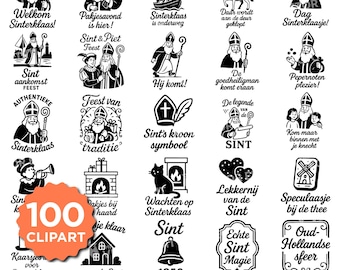 Sinterklaas SVG Bundle | Saint Nicholas Clipart | Dutch Sinterklaas Feast Cricut & Silhouette Cut Files