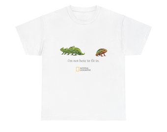 Chameleon Nature Illustration Tee | i'm not here to fit in. | Funny, motivational T-Shirt