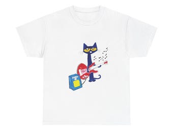 Pete the Cat Guitar Unisex Tee | Music Lover Gift