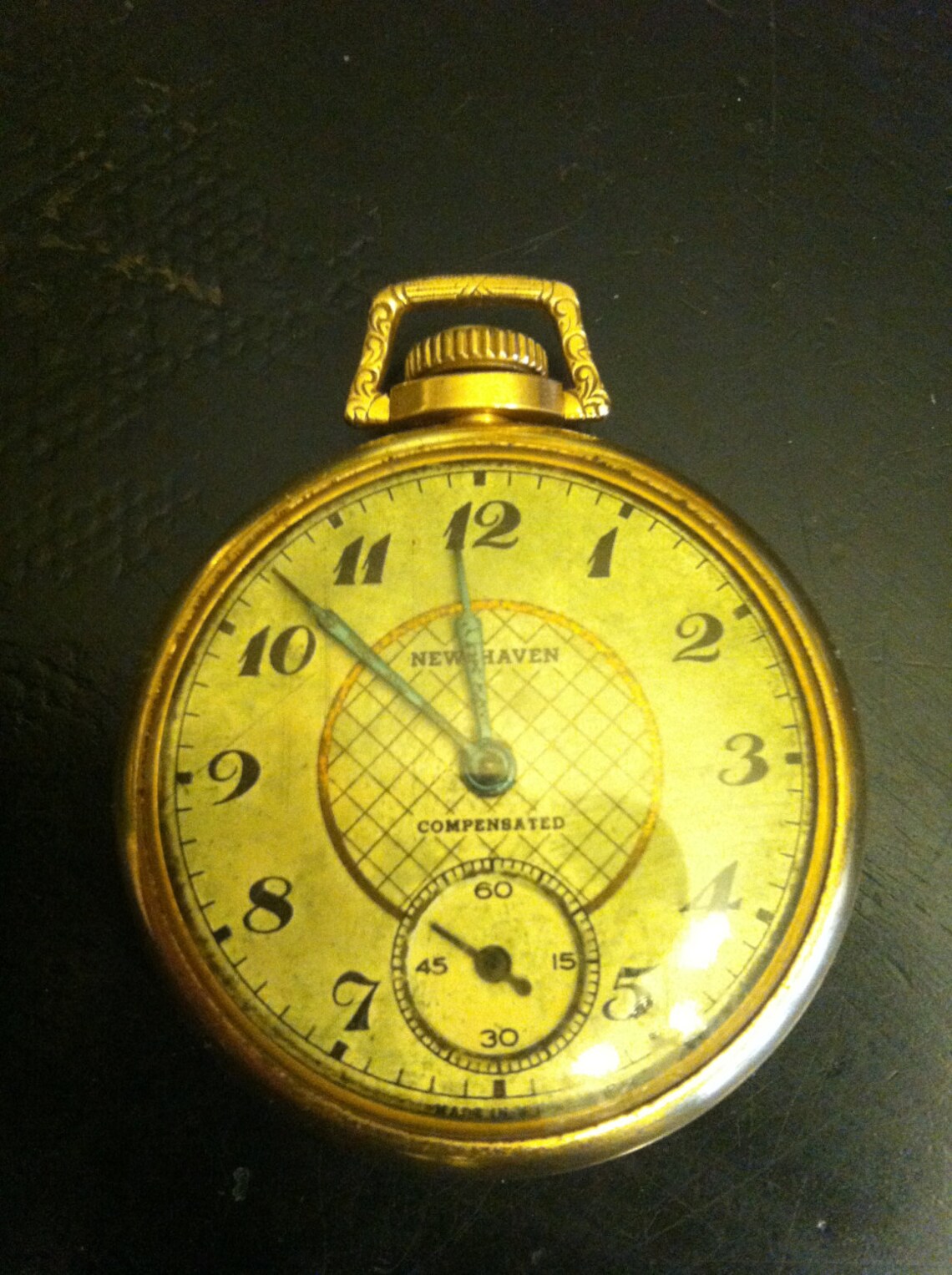 Vintage New Haven Compensated Pocket Watch Etsy