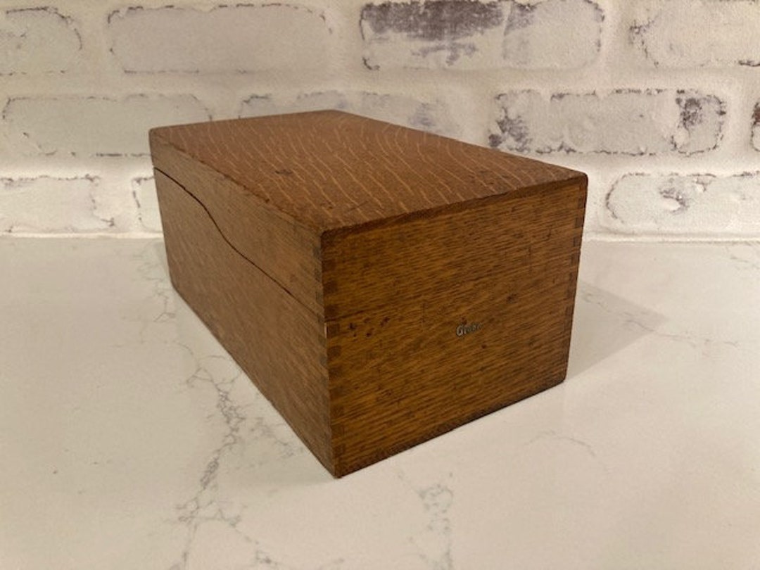 Vintage Globe Wernicke Card Catalog File Box Etsy
