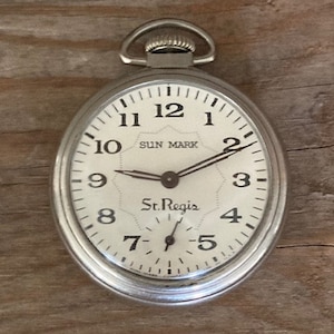 Vintage St.regis Sun Mark Pocket Watch Etsy