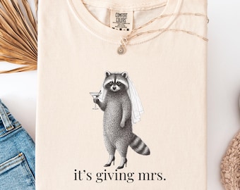 Funny Raccoon Bride Shirt, Bridal Meme Tee, Engagement Gift, Wedding Planning