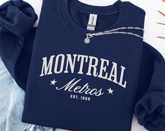 Montreal Metros Sweater| Heated Rivalry Inspired Hockey Sweatshirt | Game Changers Book Series Apparel | Hockey Romance Fan Merch