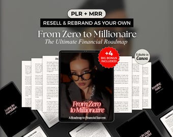 finanzielle Freiheit PLR Ebook | Master Weiterverkaufsrechte | Bearbeitbarer Canva Reichtumsaufbau-Leitfaden | Blei Magnet
