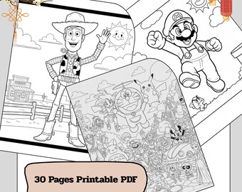 お子様に最適な漫画塗り絵セット