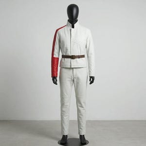 UF-16 Inspector Armor Suit - Helldivers 2 Cosplay Costume Jacket & Pants Set - White Red Truth Enforcer Sci-Fi Tactical Suit with Belt