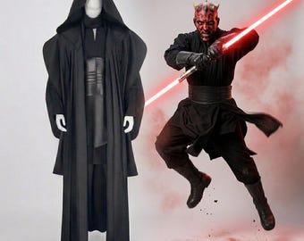 Darth Maul-cosplaykostuum | Nauwkeurige set Sith Lord-gewaden en tunieken | 501e goedgekeurde Phantom Menace Star Wars-kostuumoutfit
