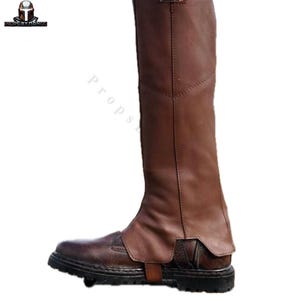 Boba Fett Boot Covers | Mandalorian Star Wars Leather Shoe Covers | Bo-Katan Kryze Cosplay Footwear for Halloween & Costume Events