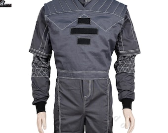 Mandalorian Gray Flight Suit Costume | Star Wars Cosplay Outfit | Bounty Hunter Outfit for Comic Con & Halloween