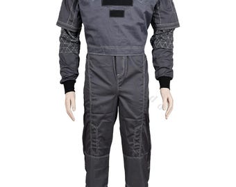 Costume de vol gris Mandalorien | Tenue de cosplay Star Wars | Tenue de chasseur de primes pour Comic Con et Halloween