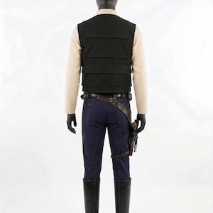 Han Solo Cosplay Costume - Star Wars Smuggler Flight Suit, Corellian Bloodstripe Pants & Vest - Galactic Scoundrel Halloween Outfit image 4