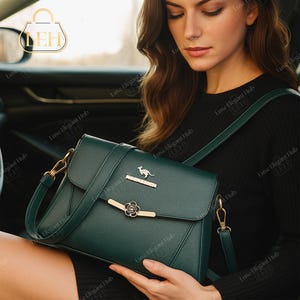 Women’s Crossbody Shoulder Bag – Small Vegan Leather Purse, Everyday Travel Handbag, Stylish Minimalist Shoulder Purse, Gift for Her.