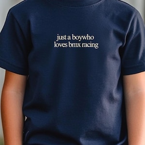 BMX Racing Boy Youth Tee, Kids Bicycle Racing Shirt, Child bmx Rider Top, Summer BMX Bike Tee, Youth Midweight T-Shirt for Boys, BMX Racing