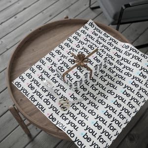 Affirmation Wrapping Paper - Inspirational Gift Wrap for Her - Aesthetic Packaging for Birthday Gifts, Roommates, Self Care Moments