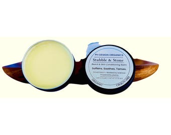Bálsamo acondicionador para la piel de la barba Stubble & Stone de PH Design Organics, 57 g (2 oz), orgánico, nuevo.