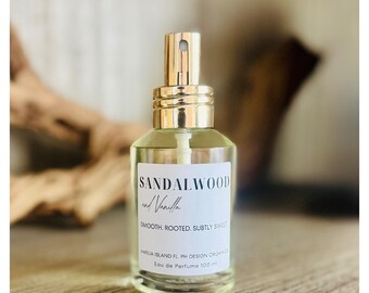 PH Design Organics Sandalwood Vanilla Perfume Spray - Smooth, Sweet, 100 ml
