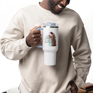 Spiritual Insulated Travel Mug - 40oz, Jesus Travel Tumbler, Christian Coffee Mug, Motivational Drinkware, Inspirational Quote Cup,