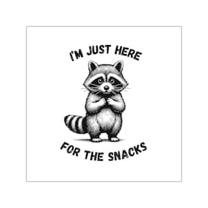 Raccoon Snack Sticker: Waterproof Vinyl Decal for Laptop or Water Bottle