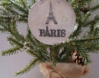 French Ornament Paris Eiffel Tower French Home Decor Gift Under 10 Paris Keepsake Stocking Stuffer Ready to ship