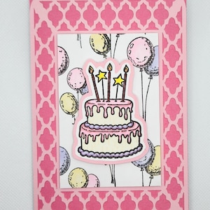 Handmade Cake-Themed Birthday Card