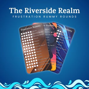 Frustration Rummy Round Tracker: Card Game Score Keeper for 5 Players