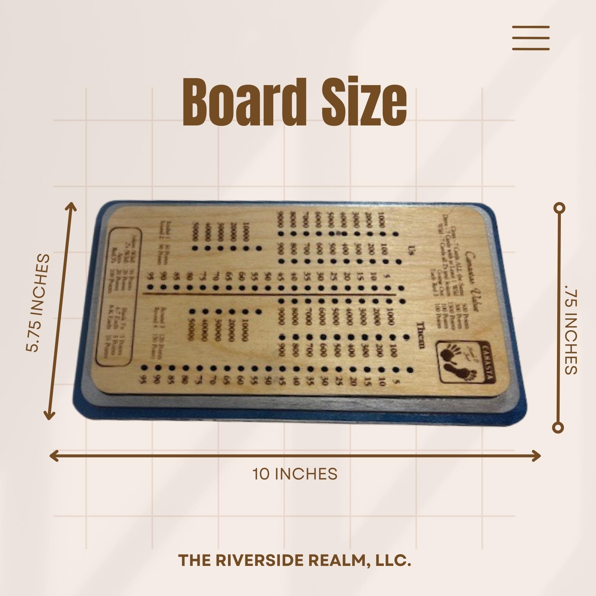 Hand & Foot Canasta Scoreboard: Portable Wooden Card Game Tracker - Etsy