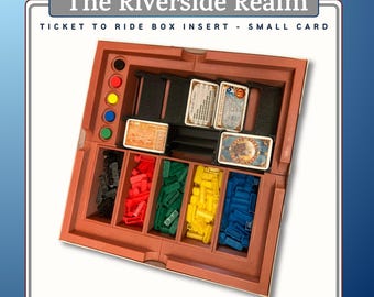 Game Organizer: Compatible with Ticket to Ride (Small Cards) - Durable PLA+ Insert