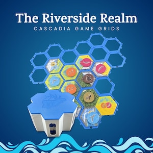 Cascadia Board Game Grid Organizer: Tabletop Tile Holder