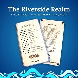 Frustration Rummy Score Keeper: Baltic Birch Round Tracker for 5 Players