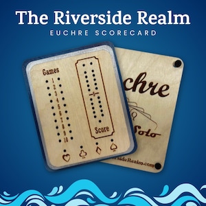 Handmade Baltic Birch Euchre Scoreboard with Pegs: Durable Card Game Tracker