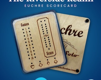 Euchre Scoreboard with Pegs: Durable Card Game Tracker