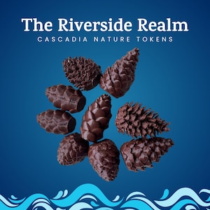 3D Printed Pine Cone Tokens: Cascadia Game Upgrade, Tabletop RPG Resource