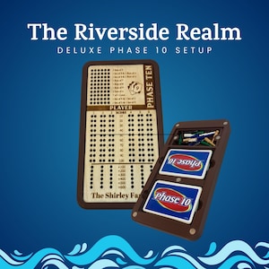 Personalized Phase 10 Score Tracker: Baltic Birch Card Game Accessory