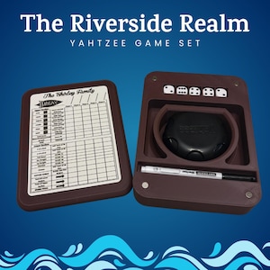 Deluxe Yahtzee Scoreboard & Travel Case: 3D Printed Dry Erase Board