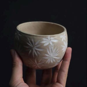 Handmade Ceramic Tea Cup, Rustic Japanese Wabi-Sabi Style Mug, Pottery Teacup for Coffee or Tea